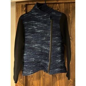 Dolan Wool Front Asymmetrical Zip Jacket Sweater
